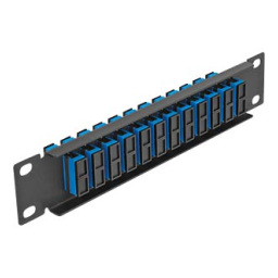 DeLOCK 66771 10″ Fiber Optic Patch Panel 12 Port SC Duplex blue 1U black Fiche technique | Fixfr