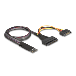 DeLOCK 64134 M.2 Key M to PCIe x16 NVMe Adapter angled Fiche technique | Fixfr