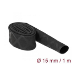 DeLOCK 19586 Heat Shrink Tube X-pattern non-slip 1 m x 15 mm black  Fiche technique