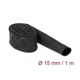 DeLOCK 19586 Heat Shrink Tube X-pattern non-slip 1 m x 15 mm black  Fiche technique | Fixfr