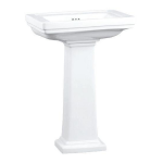 Mirabelle MIRKW344AWH Key West&reg; Pedestal Bathroom Sink in White Installation manuel