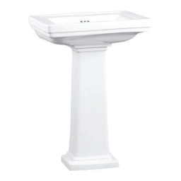 Mirabelle MIRKW344AWH Key West® Pedestal Bathroom Sink in White Installation manuel | Fixfr