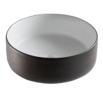 A&amp;E Henna Henna Modern Matte-Black Ceramic Round Vessel Sink sp&eacute;cification