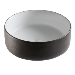 A&E Henna Henna Modern Matte-Black Ceramic Round Vessel Sink spécification | Fixfr