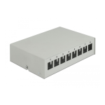 DeLOCK 43412 Keystone Patch Panel 8 Port grey Fiche technique