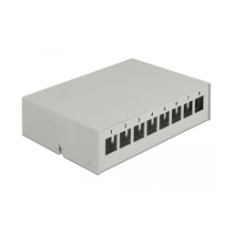 DeLOCK 43412 Keystone Patch Panel 8 Port grey Fiche technique | Fixfr