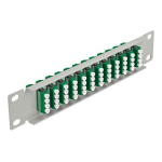 DeLOCK 66797 10&Prime; Fiber Optic Patch Panel 12 Port LC Quad green 1U grey Fiche technique