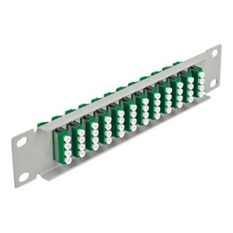 DeLOCK 66797 10″ Fiber Optic Patch Panel 12 Port LC Quad green 1U grey Fiche technique | Fixfr