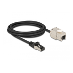 DeLOCK 87028 Cable RJ45 plug to Keystone Module RJ45 jack Cat.6A 2 m black Fiche technique