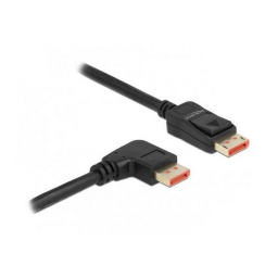 DeLOCK 87060 DisplayPort cable male straight to male 90° right angled 8K 60 Hz 1 m Fiche technique | Fixfr