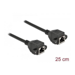 DeLOCK 87006 Network Extension Cable S/FTP RJ45 jack to RJ45 jack Cat.6A 25 cm black  Fiche technique