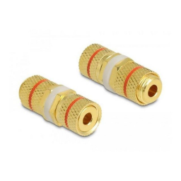 DeLOCK 64143 Audio Adapter binding post to binding post for installation, red ring Fiche technique | Fixfr