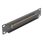 DeLOCK 66762 10&Prime; Fiber Optic Patch Panel 12 Port SC Simplex beige 1U black Fiche technique