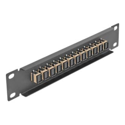 DeLOCK 66762 10″ Fiber Optic Patch Panel 12 Port SC Simplex beige 1U black Fiche technique | Fixfr
