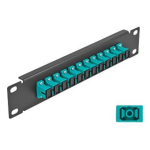 DeLOCK 66763 10&Prime; Fiber Optic Patch Panel 12 Port SC Simplex aqua 1U black Fiche technique