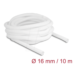 DeLOCK 20814 Braided Sleeve self-closing 10 m x 16 mm white Fiche technique | Fixfr