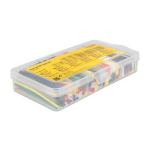 DeLOCK 20736 Heat shrink tube assortment box, shrinkage ratio 2:1, assorted colours 196 pieces  Fiche technique