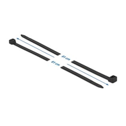 DeLOCK 19562 Cable tie UV-resistant L 610 x W 9.0 mm black 10 pieces  Fiche technique | Fixfr