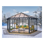 Canopia by Palram 704467 Garda 17 ft. x 20 ft. Gray/Bronze Closed Outdoor Gazebo / Hot Tub Enclosure and Solarium Mode d'emploi