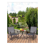 Outsunny 84B-359GY 3 Pcs Outdoor Gliders Set Bistro Set Mode d'emploi