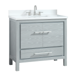 Azzuri RILEY-VS37-SSG Riley 37 in. W x 22 in. D Bath Vanity sp&eacute;cification