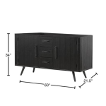 Avanity STEVENS-V60-BK Stevens 60 in. W x 21 in. D Bathroom Vanity Cabinet Only Guide d'installation