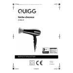 Quigg GT-HDp-02 Hairdryer, Professional Manuel utilisateur