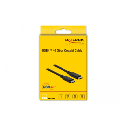 DeLOCK 86979 USB4™ 40 Gbps Coaxial Cable 0.8 m Fiche technique | Fixfr