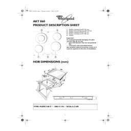 Whirlpool AKT 860/NE Hob Manuel utilisateur | Fixfr