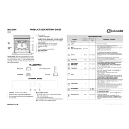 Four Bauknecht BMZ 8009: Chat IA & PDF | Fixfr