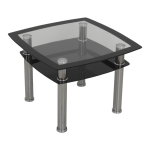 AVF T22-A Black Glass and Chrome Side and Lamp End Table Mode d'emploi