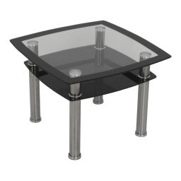 AVF T22-A Black Glass and Chrome Side and Lamp End Table Mode d'emploi | Fixfr