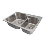 Ancona AN-3342 Tusca Series Dual Mount 33 in. 1-Hole Double Bowl Kitchen Sink sp&eacute;cification