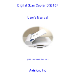 Avision DS310F Manuel du propriétaire | Fixfr