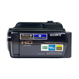 Sony HDR CX110E Manuel utilisateur | Fixfr