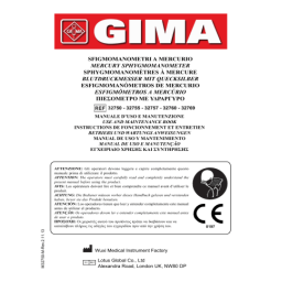 Gima 32769 YTON MERCURIAL SPHYGMO - trolley not for CE Manuel du propriétaire | Fixfr