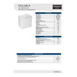 CS1A 200 H Congélateur Fiche Produit | AI Chat & PDF | Fixfr
