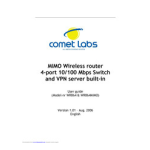 Comet Labs WRB54+ Manuel utilisateur