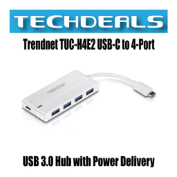 Trendnet TUC-H4E2 USB-C to 4-Port USB 3.0 Hub Fiche technique | Fixfr