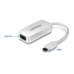 Trendnet TUC-VGA USB-C to VGA HDTV Adapter Fiche technique