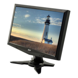 Acer G185HV Monitor Manuel utilisateur | Fixfr