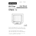 Hitachi CM1711ME Manuel utilisateur