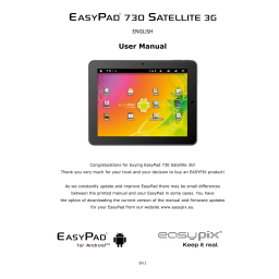 Easypix EasyPad 730 Manuel utilisateur | Fixfr