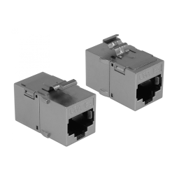 DeLOCK 86408 Keystone Module RJ45 jack > RJ45 jack Cat.6A metal Fiche technique | Fixfr