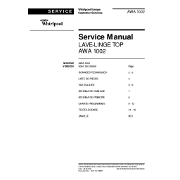 Whirlpool AWA 1002: Chat IA et téléchargement PDF | Fixfr