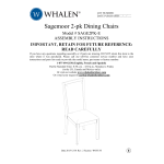 Whalen SAGE2PK-E Sagemoor 2-pk Dining Chairs  Manuel utilisateur