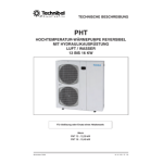TECHNIBEL PHT167VAA Groupes d'eau glac&Atilde;&copy;e air/eau &lt;=17KW Guide d'installation