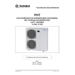 TECHNIBEL PHT167VAA Groupes d'eau glac&Atilde;&copy;e air/eau &lt;=17KW Manuel utilisateur