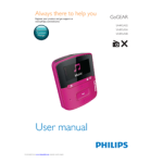 Philips SA4RGA04RN/12 GoGEAR Baladeur MP3 Manuel utilisateur