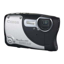 Canon PowerShot D20 Manuel utilisateur | Fixfr